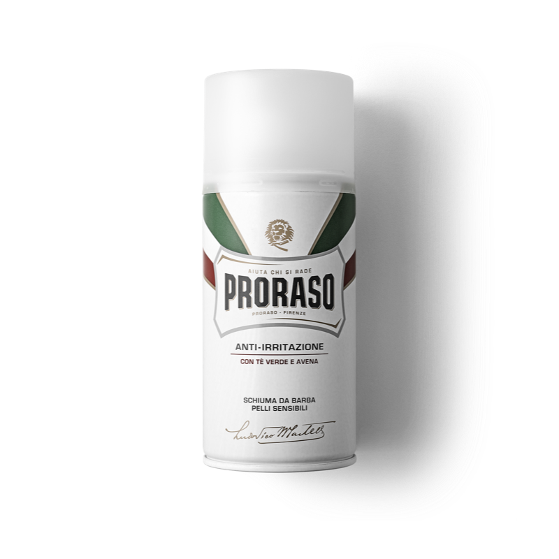 Пена для бритья чувствительной кожи с зеленым чаем и овсом Proraso